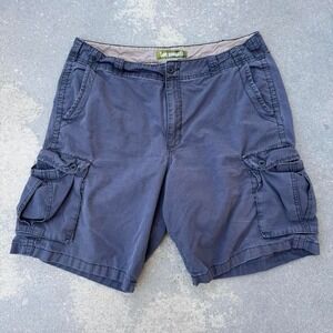 Lee Men Cargo Shorts Grey Relaxed Fit Size 40